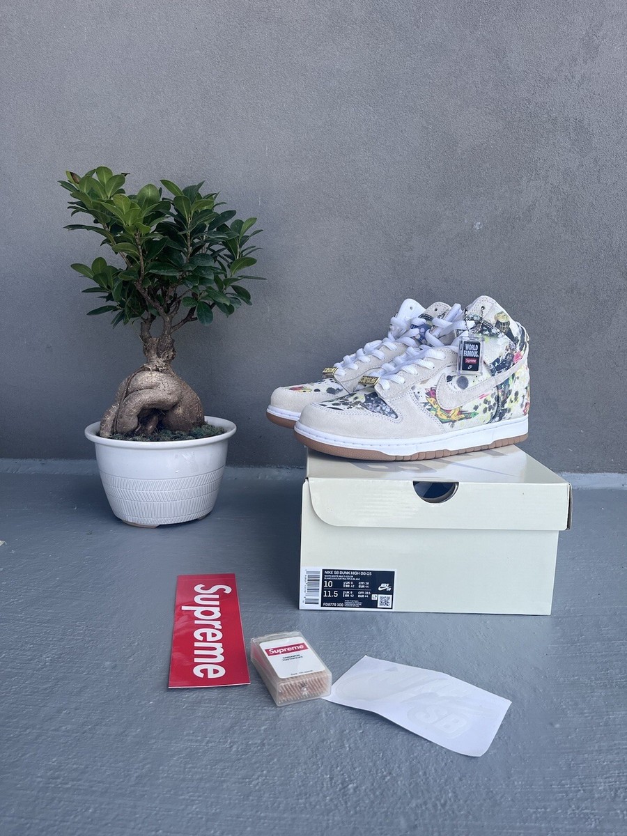Size 10 - Nike SB Dunk High x Supreme Rammellzee | eBay