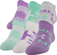 Under Armour Kids' Essential 2.0 No Show Socks Youth shoe size 1-4 6 PAIR