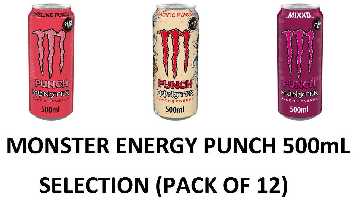 MONSTER ENERGY PUNCH Drinks 500mL Cans Different Flavors Range (PACK OF 12)  | eBay