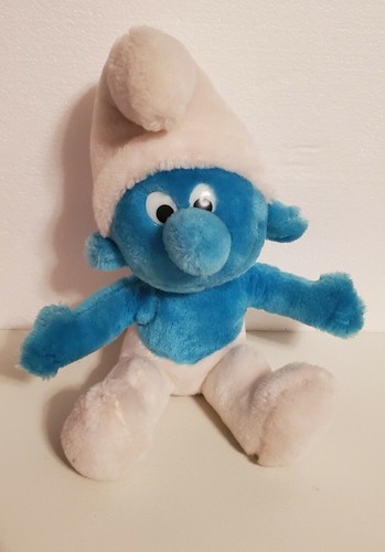 Two Smurf Plush Vintage 1979-1981 PEYO 10" & 6.75" - Picture 2 of 6
