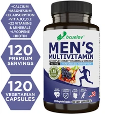 Multivitamin MultiMineral for Men, Daily Mens Vitamin Supplement: Non-GMO