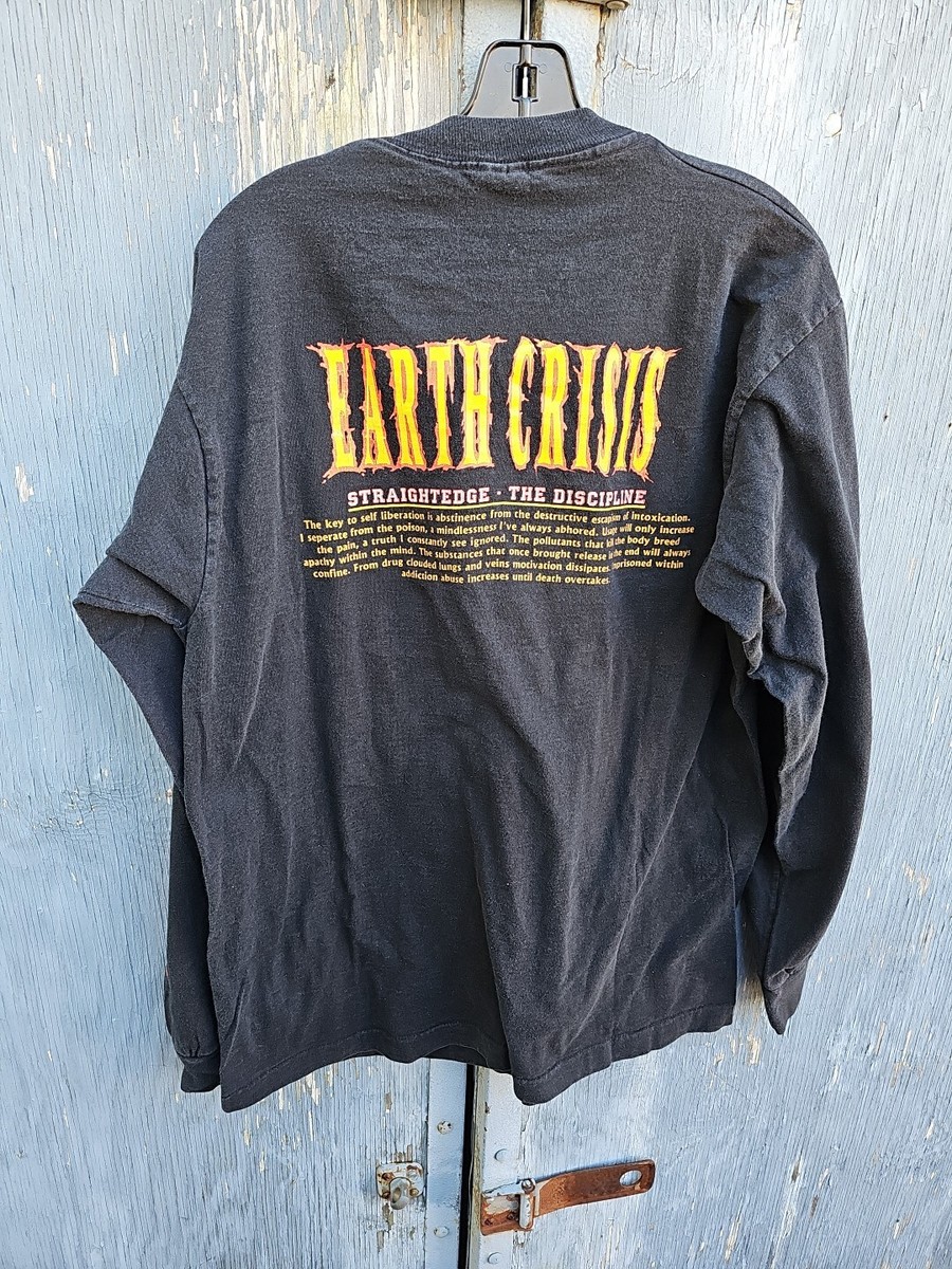 EARTH CRISIS バンドTシャツ XL ヴンテージ VINTAGE Earth Crisis STRAIGHT EDGE THE DISCIPLINE LONG