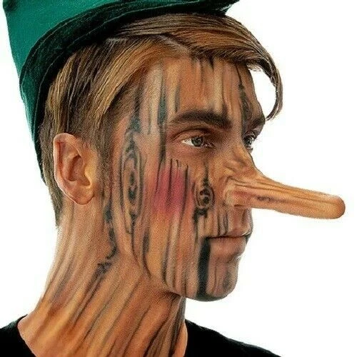 Pinocho Nariz Látex Prótesis Cuento de Hadas Libro Marioneta Woochie FX Maquillaje WO121 - Imagen 1 de 1