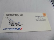  CONCORDE 30th Sept 1979 First Flight EAST MIDLANDS  PARIS, Day Cover Air France