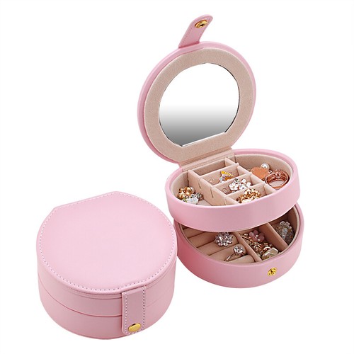 Tragbare Reise Schmuckschatulle Organizer Samt Ohrring Ring Display Ornamente Etui - Bild 7 von 9