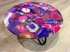 Mix Agate Geode Coffee Table To, Agate Stone Center Table Top, Modern Furniture