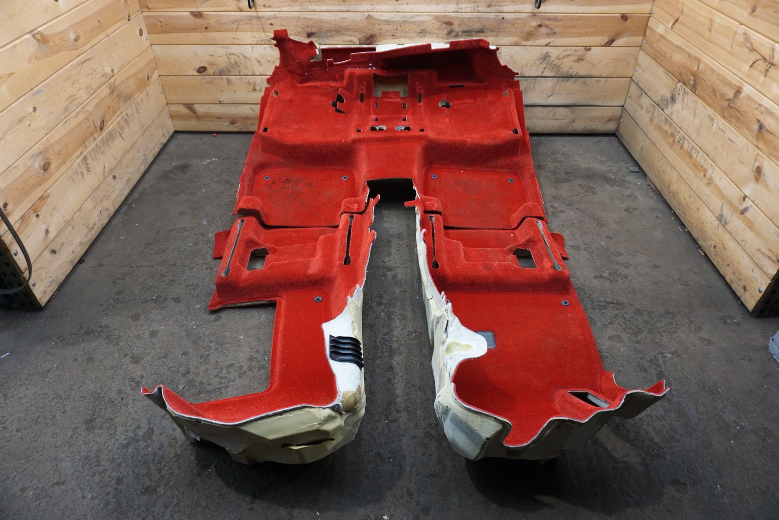 Set Front Left Right & Rear Cabin Floor Carpet Panels Red Bentley Bentayga 16-20