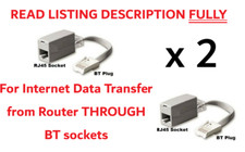 RJ45 Socket Adapter Router Hub Internet Ethernet Network to BT Phone Plug