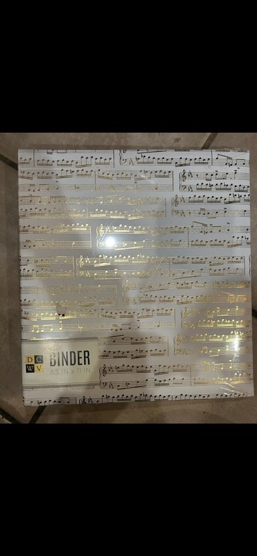 Binder With Musical Notes 