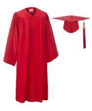 Unisex Matte Graduation Gown Cap Tassel Set 2025 for High School and Bachelor...