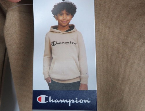 Champion Boys Brown Hoodie Logo Print Front Pocket XS (4/5) NWT $40 - Picture 3 of 3