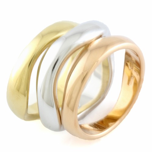 CARTIER Ring US 5 3/8 EU50 K18 gold K18 white gold Love Meal Ring 3 colors used