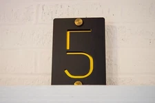 Personalized Home Address Sign 7"h x 5"w 1 Digit Custom House Number Plaque