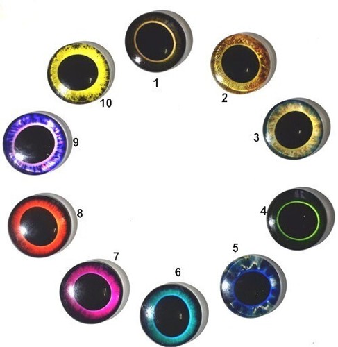 Glasaugen 25mm Cabochons, Scrapbooking, Puppenherstellung, Monster Augäpfel 2St. - Picture 4 of 7