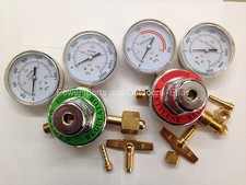 ACETYLENE  OXYGEN SET OF 2 TORCH REGULATORS FOR BRAZING,WELDING,CUTTING BRASS