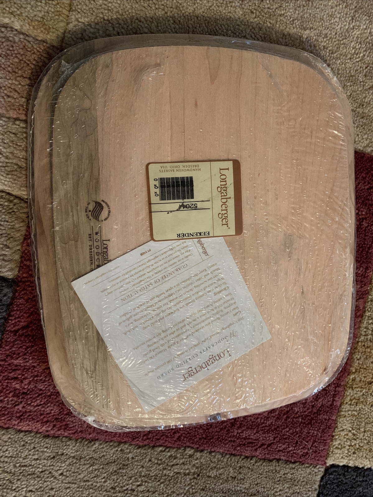 Longaberger Weekender Cutting Board Lid New eBay