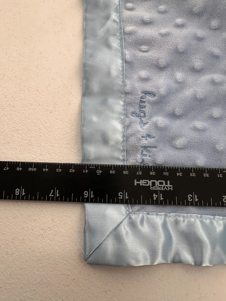 Baby Starters Oso de Peluche Azul Lovey Manta de Seguridad Bordado Satinado Abrazos Foto 3 de 4