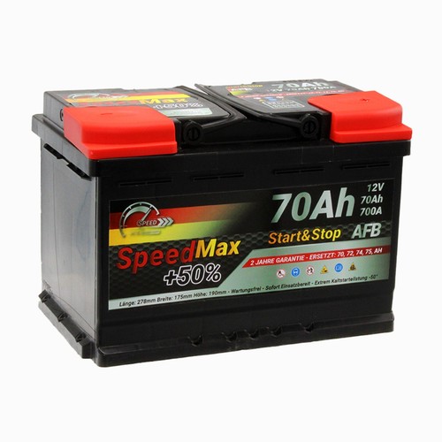 Batteria 70ah Afb SPEED Max Start&stop 700A 12V L3 Efb Pronta All'uso