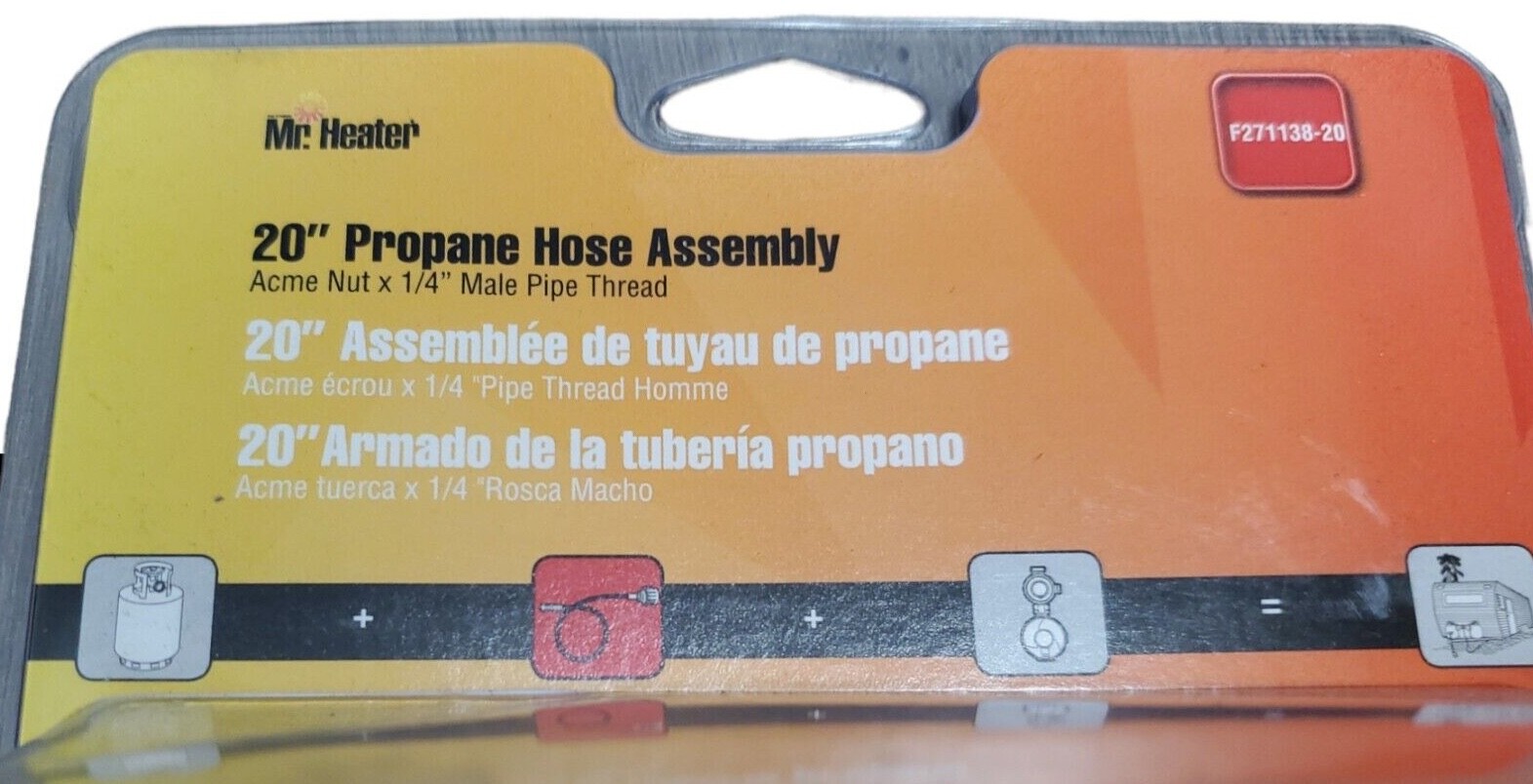 MR.HEATER 20u0026#034; PROPANE HOSE ASSEMBY ACME NUT X 1/4 | eBay