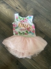 One Year Old  First Birthday Outfit And Skirt 