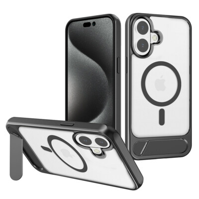 For Apple iPhone 16 Plus Case 6.7'' Clear Mag Safe stand Shockproof Cover +Screen