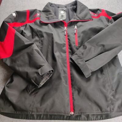 Vtg Descente Snowboard Jacket Men Extra Large Black Red Ski Outdoors Colorblock
