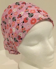 Pink Ladybug Adjustable Medical Slim Lid surgery Scrub Cap Chef Dental  Hat