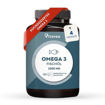 Omega 3 Wildfischöl 2000mg - 1000mg EPA, 500mg DHA, 120 3 Kapseln... 