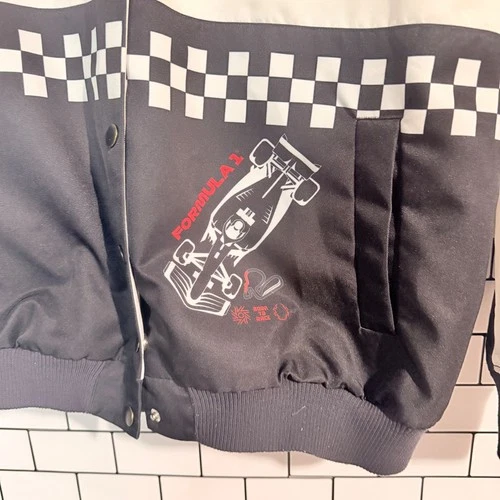 Formula 1 F1 Racing Bomber Jacket Mens Medium Colorblock Snap Front Worldwide image 5