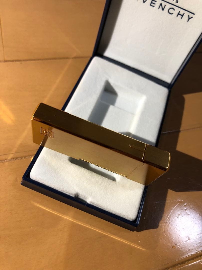 Givenchy Gold Logo Lighter with Case Used thumbnail 3