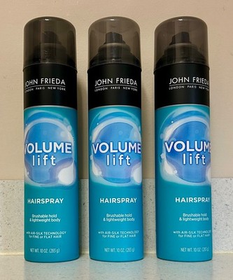 3 John Frieda Volume Lift Lightweight Hairspray 10oz Spray Can Fine Hair Styling