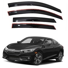 4PCS Window Vent Visor Rain Guard Shade Replacement for Civic Sedan 2016 2017