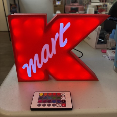 #ad #ad Kmart Lighted Sign Desk Size Or Hang On A Wall. Powered USB Cord. $40.00