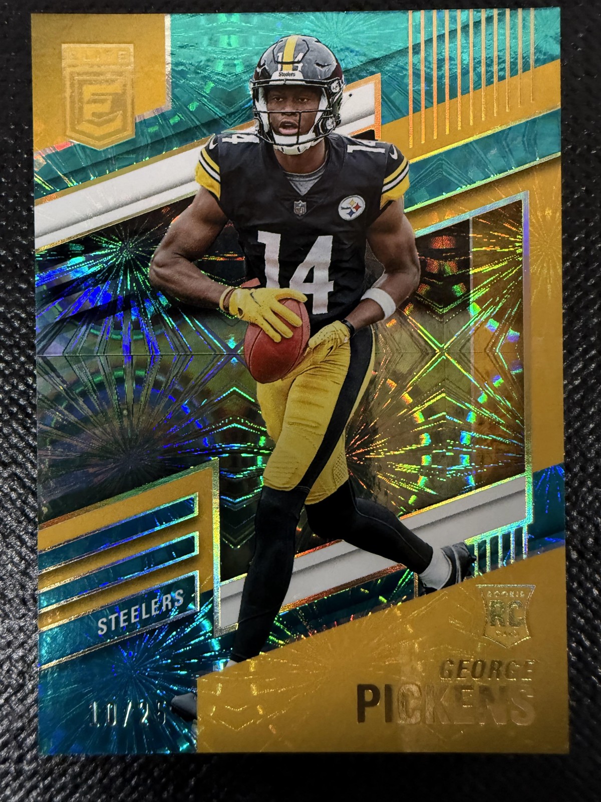 2022 Donruss Elite #125 George Pickens Teal #/25 Pittsburgh Steelers RC