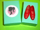 Vintage BARBIE FRANCIE RED SOFT BUCKLE FLATS JAPAN SHOES