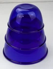 VTG Anchor Hocking Cobalt Blue Glass Mixing Bowls 3 pc Nesting Set