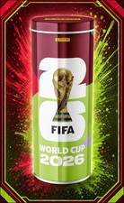 2026 FIFA WORLD CUP PANINI COLLECTIBLE RED GREEN TIN - Factory sealed! Free S&H!