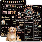 Dog Birthday Chalkboard Boho Themed Dog Birthday Photo Props Rainbow Pet Milesto