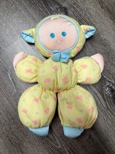 Fisher Price Slumber Babies Yellow Lamb Plush Doll Vintage 1989