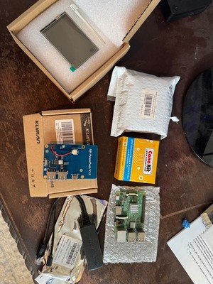 Raspberry Pi 3 Model B With POE, 3.5 inch touch scn ,GPIO Breakout BD, pwr pack+