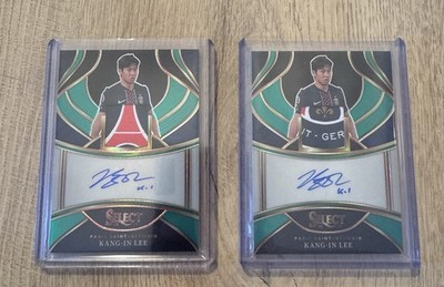 Panini Select 2023-24 Kang-In Lee PSG Set 2 Autogrammkarten AM-KIL 1/3 2/3