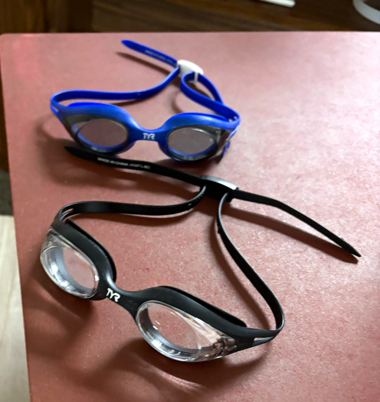 TYR Swimming Goggles Set Lot of 2 - Blue and Black Colors