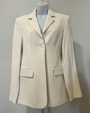 MANGO X VICTORIA BECKHAM Single Button Cream Blazer Suit Jacket S/4