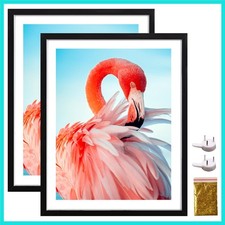 12x16 Solid Wood Picture Frame Set of 2 Diamond Painting Frames 30x40cm Displ...