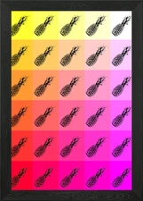 Ananas Pop Art Framed Wall Art Poster Canvas Print Picture