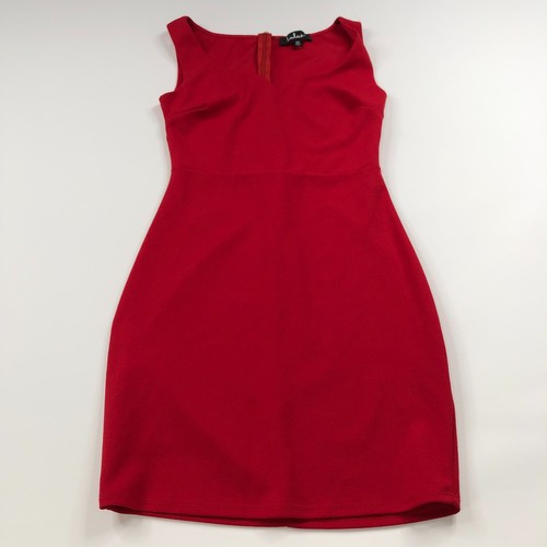 Lulus XS Sheath Fitted Women's Scalloped Mini Dress Red MINT - Picture 7 of 13