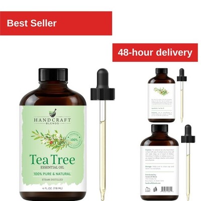 Tea Tree Essential Oil 4 Fl Oz - 100% Pure Natural Aromatherapy