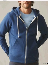 American Giant Men's Size Medium Blue Midweight Full Zip Hoodie Sweatshirt NWOT