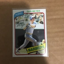 1980 Topps Dan Meyer #396 Seattle Mariners See Photos 