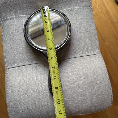 Specchio vintage antico argento placcato floreale rosa ornato vanità mano 9,5" - Foto 9 di 10